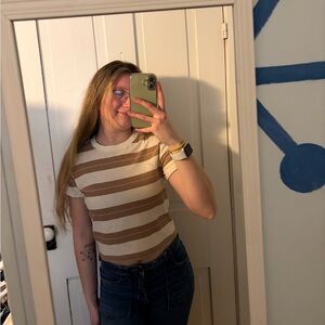 urban outfitters BDG brown stripped shirt